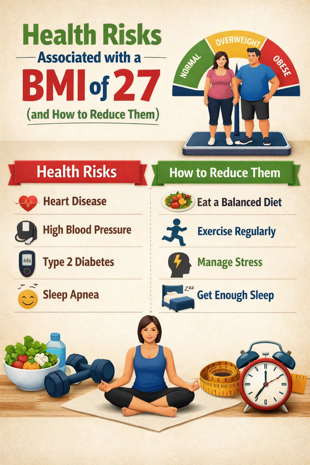 Health Risks Associated with a BMI of 27 (and How to Reduce Them) by Timerso.com