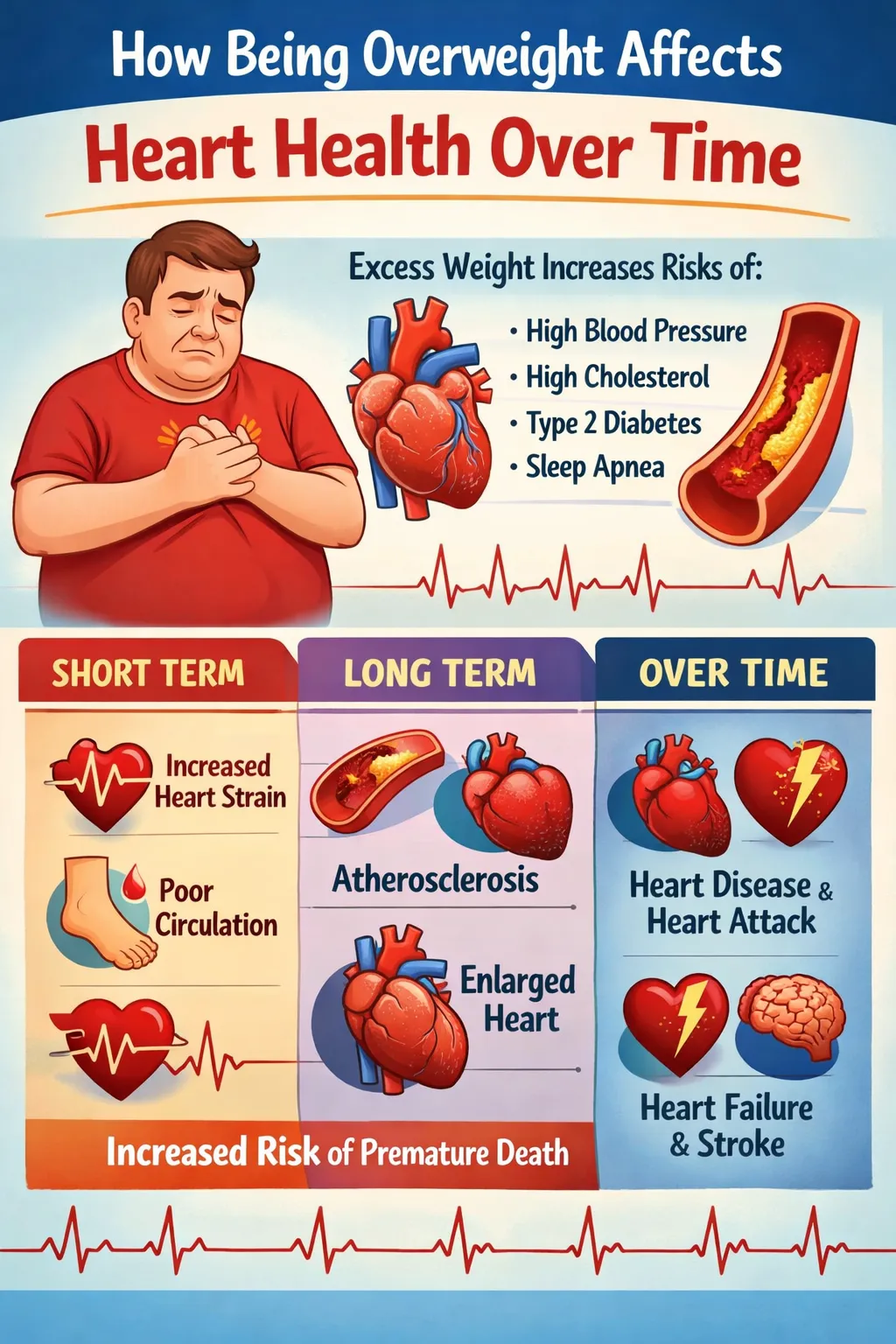 How Being Overweight Affects Heart Health Over Time by Timerso.com