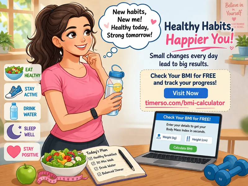 Check BMI by using calculator by Timerso.com