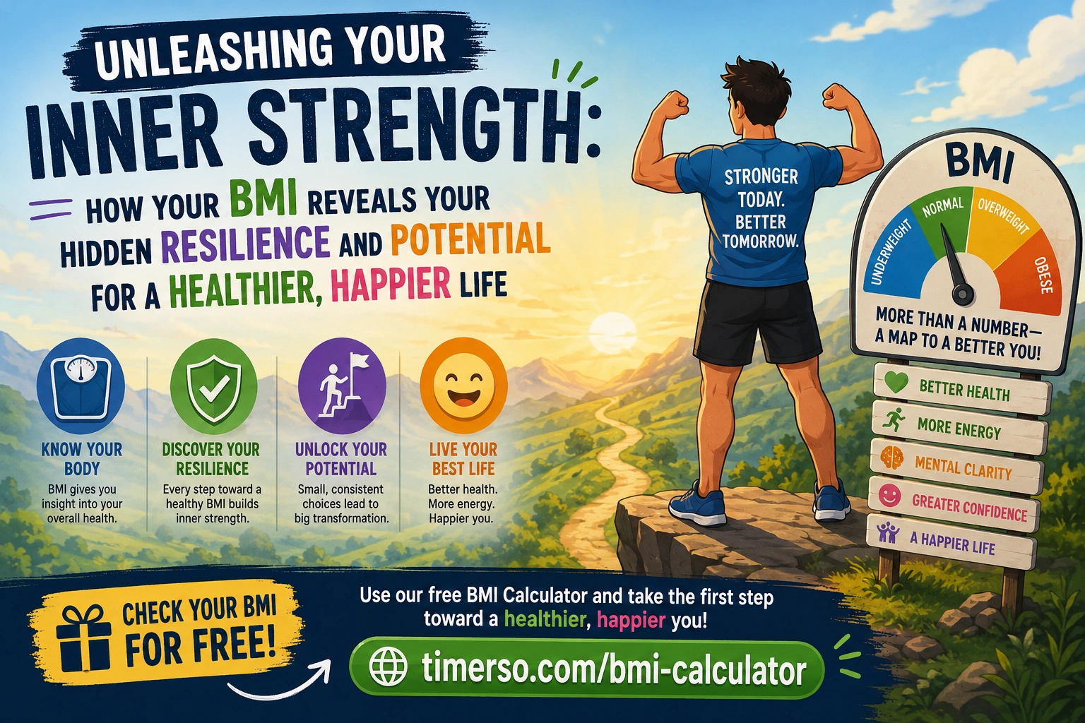 Unleashing Your Inner Strength: How Your BMI Reveals Your Hidden Resilience and Potential for a Healthier, Happier Life by Timerso.com