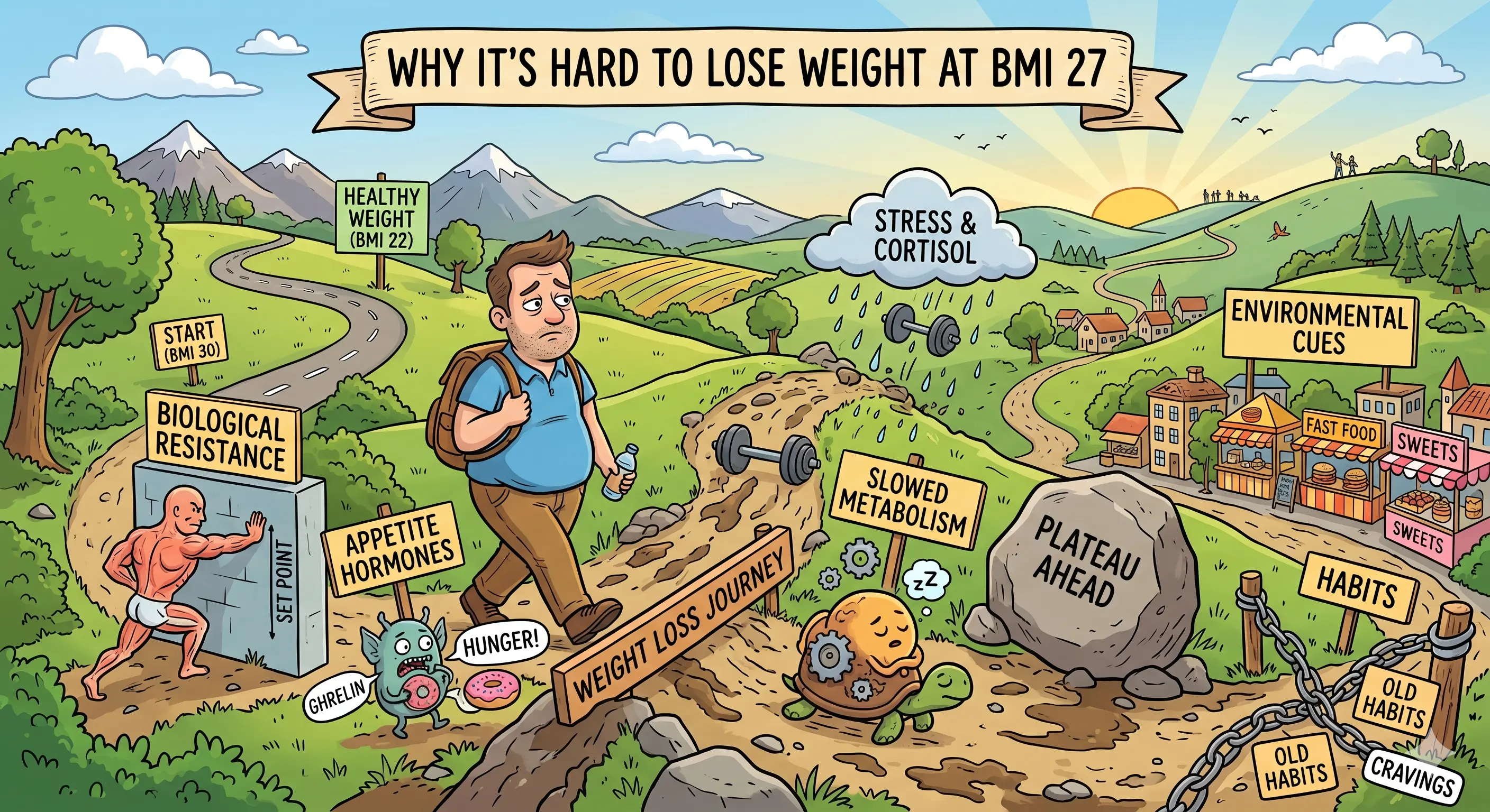 Why It’s Hard to Lose Weight at BMI 27 by Timerso.com